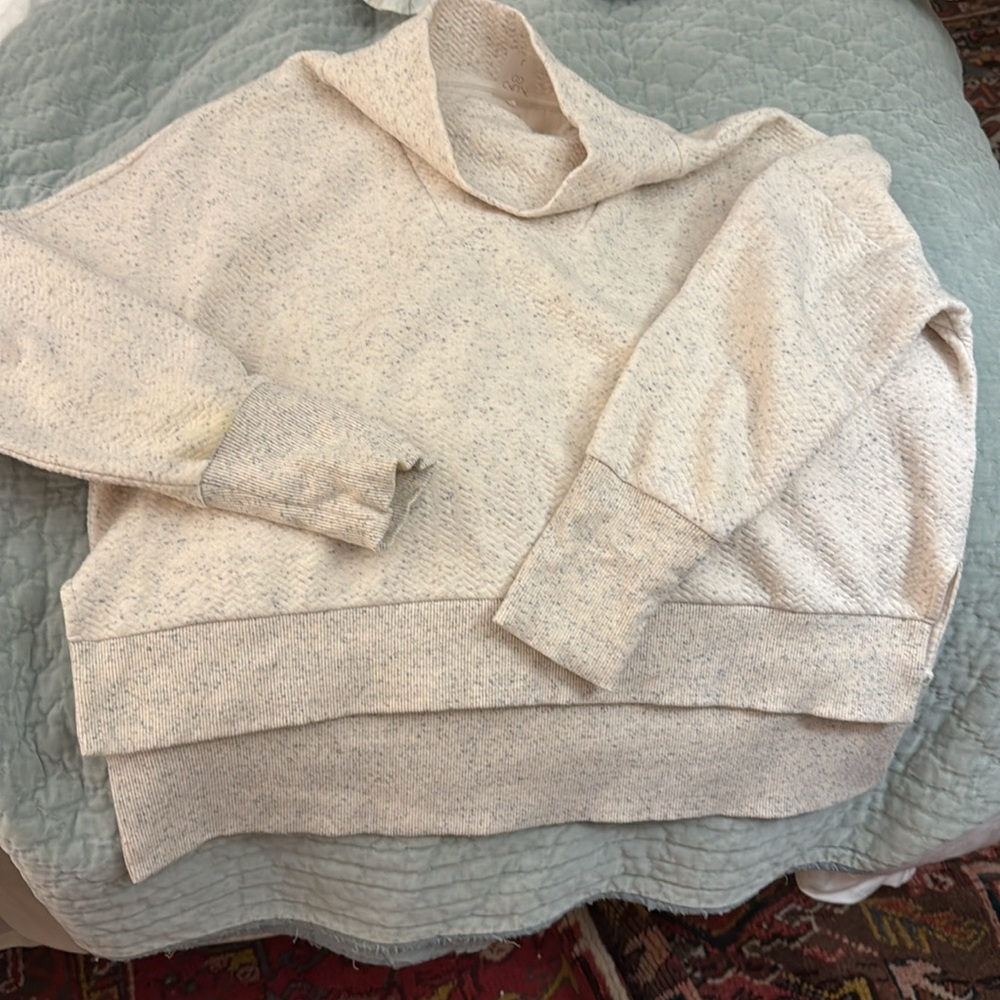 CALIA by CARRIE Underwood Cream Cowl Neck Sweater with Textured Knit - Picture 5 of 9